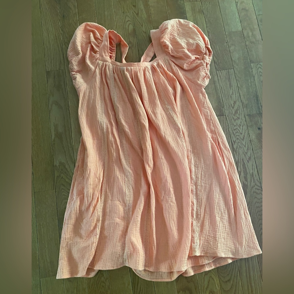 Davi & Dani Coral Puff Sleeve Dress women’s Large